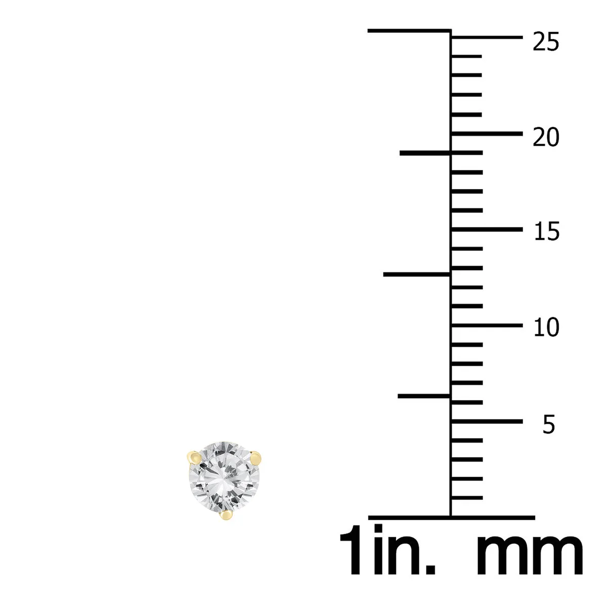 1/2 Carat Tw Ags Certified Martini Set Round Diamond Solitaire Earrings In 14K Yellow Gold I-J Color, I1-I2 Clarity