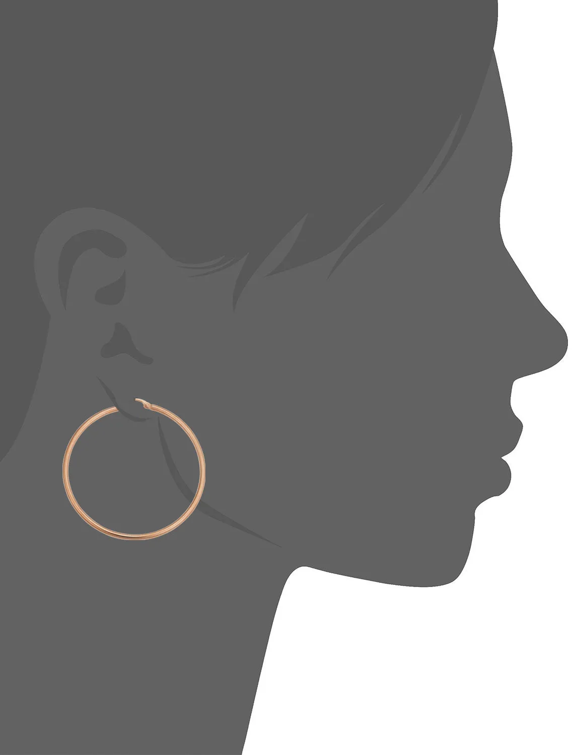 14k Rose Gold Hoop Earrings (45 mm)