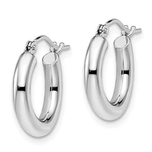 14K White Gold Earring