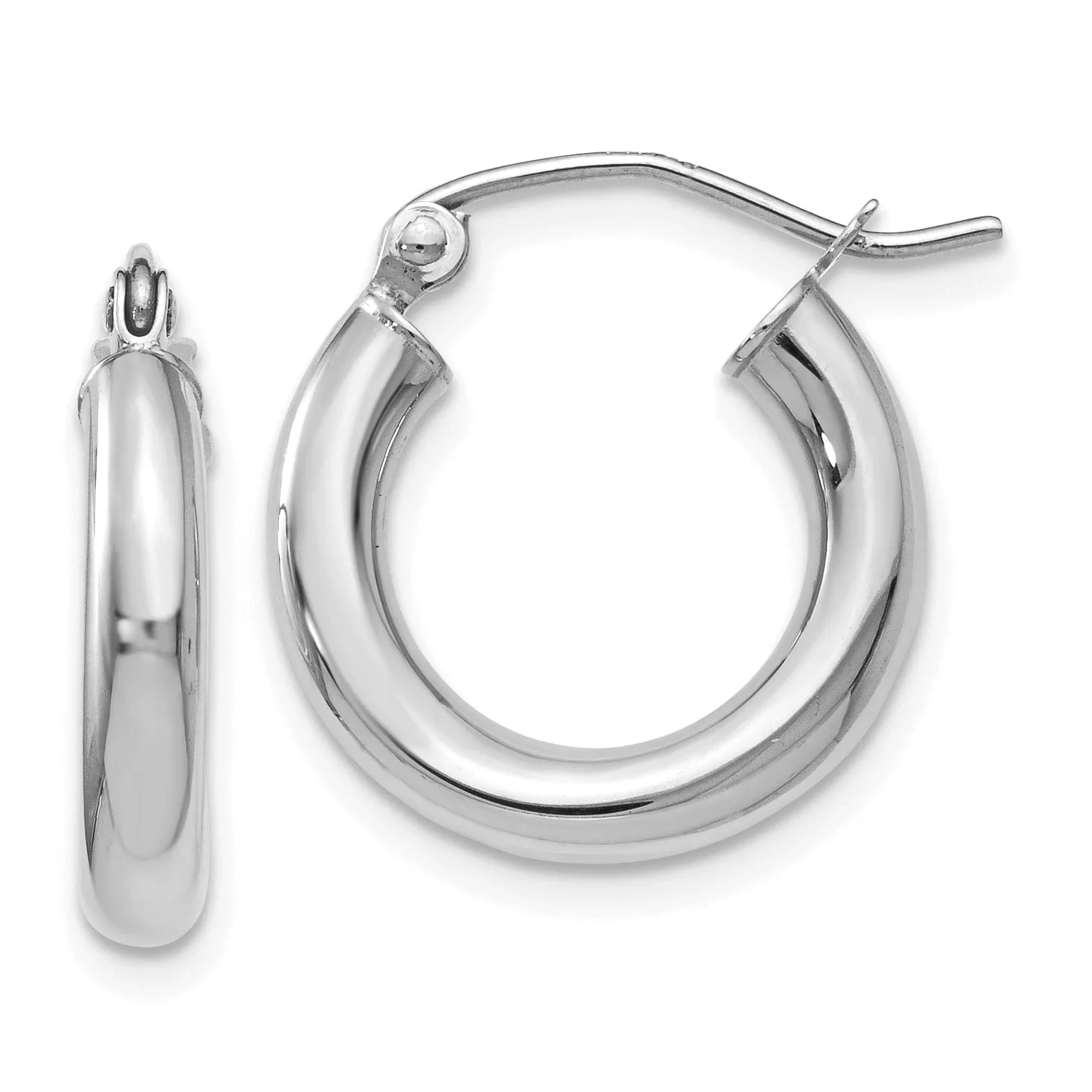 14K White Gold Earring