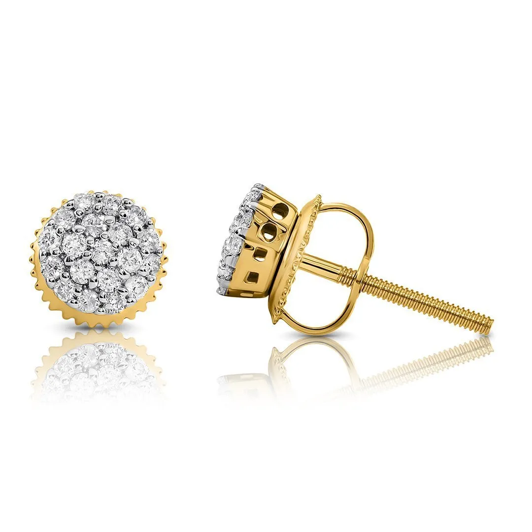 14K Yellow Gold Diamond Stud Earrings 0.22ctw