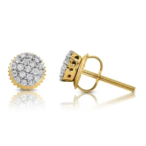 14K Yellow Gold Diamond Stud Earrings 0.22ctw