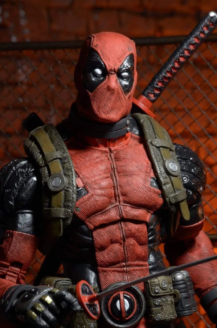 18" Inch Tall Deadpool 1/4 Scale NECA Figure Discontinued (Deadpool)