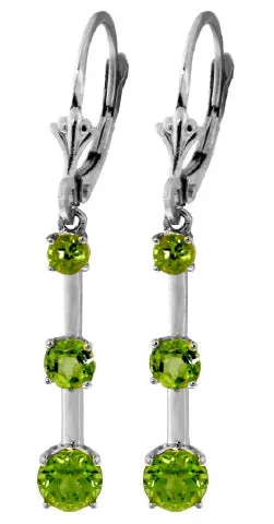 2.5 Carat 14K Solid Yellow Gold Generosity Peridot Earrings