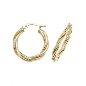 9ct Yellow Gold Hoop Earrings ER1006