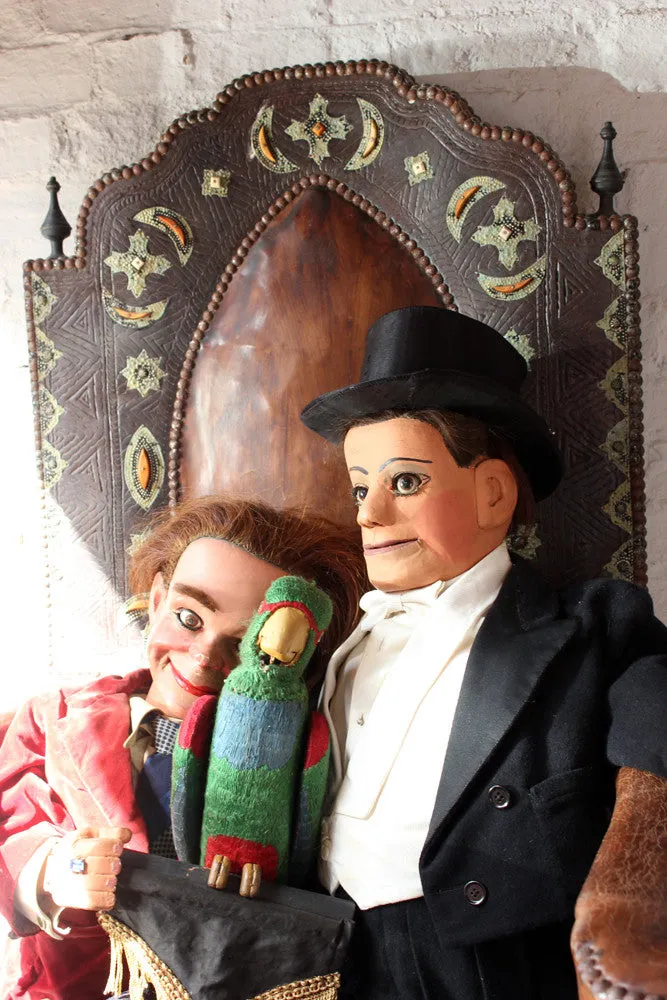 A Fantastic Trio of c.1930-50 Ventriloquist’s Dummies; Peter King Esq, Entertainer