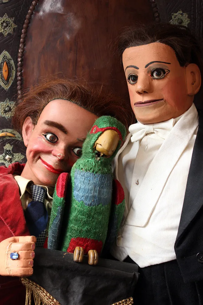 A Fantastic Trio of c.1930-50 Ventriloquist’s Dummies; Peter King Esq, Entertainer