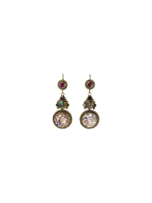 A Perfect Circle Stone Drop Earring - ECJ21AGTAP