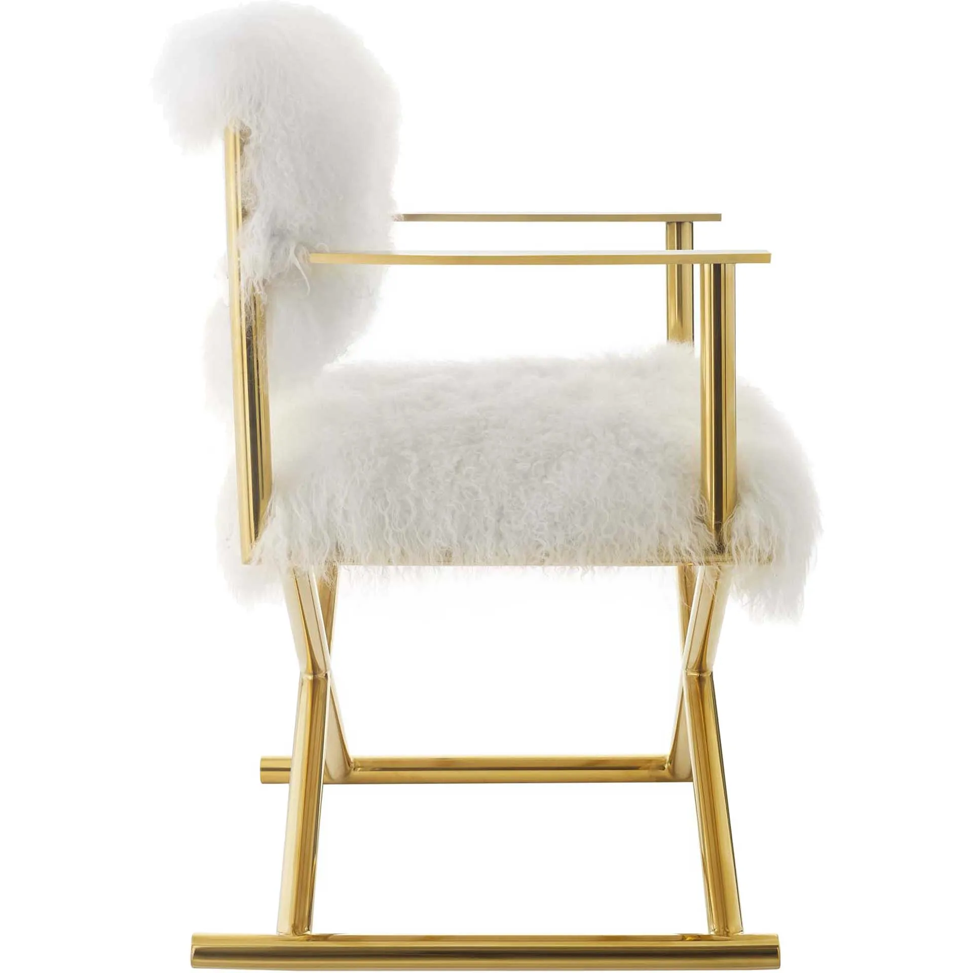 Ace Director's Chair Gold/White