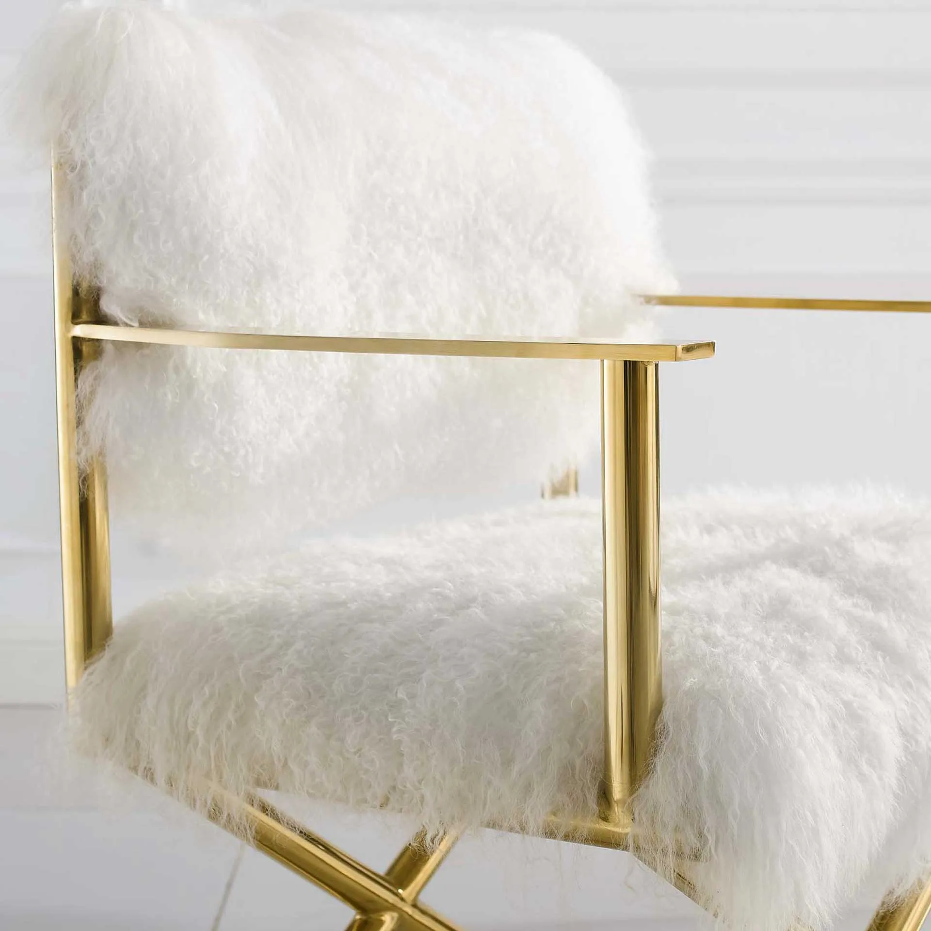 Ace Director's Chair Gold/White