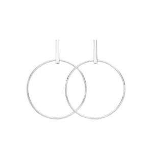 Acotis Silver Drop Hoops G51245