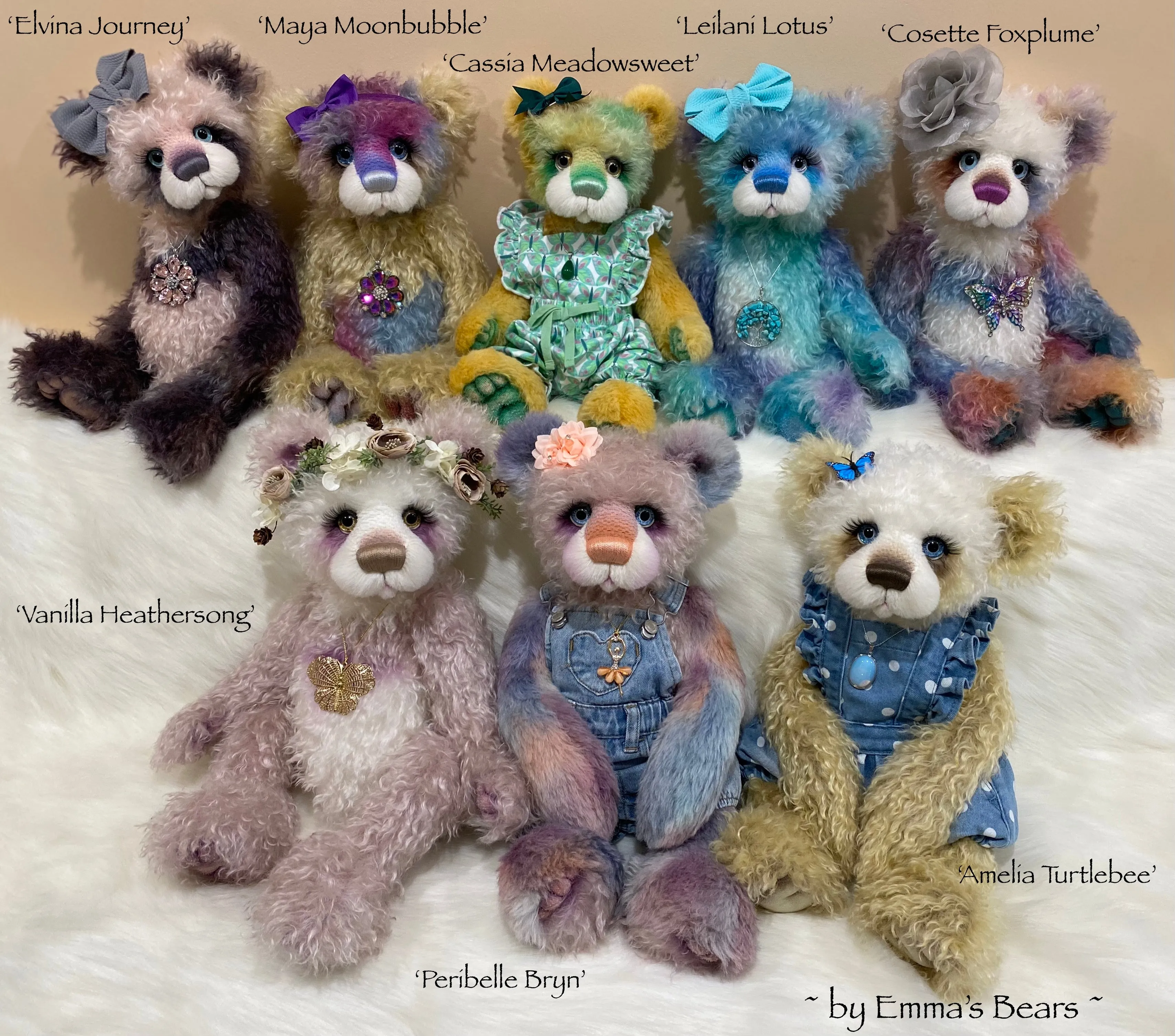 Amelia Turtlebee - 21" Curlylocks Mohair Artist Bear by Emma's Bears - OOAK