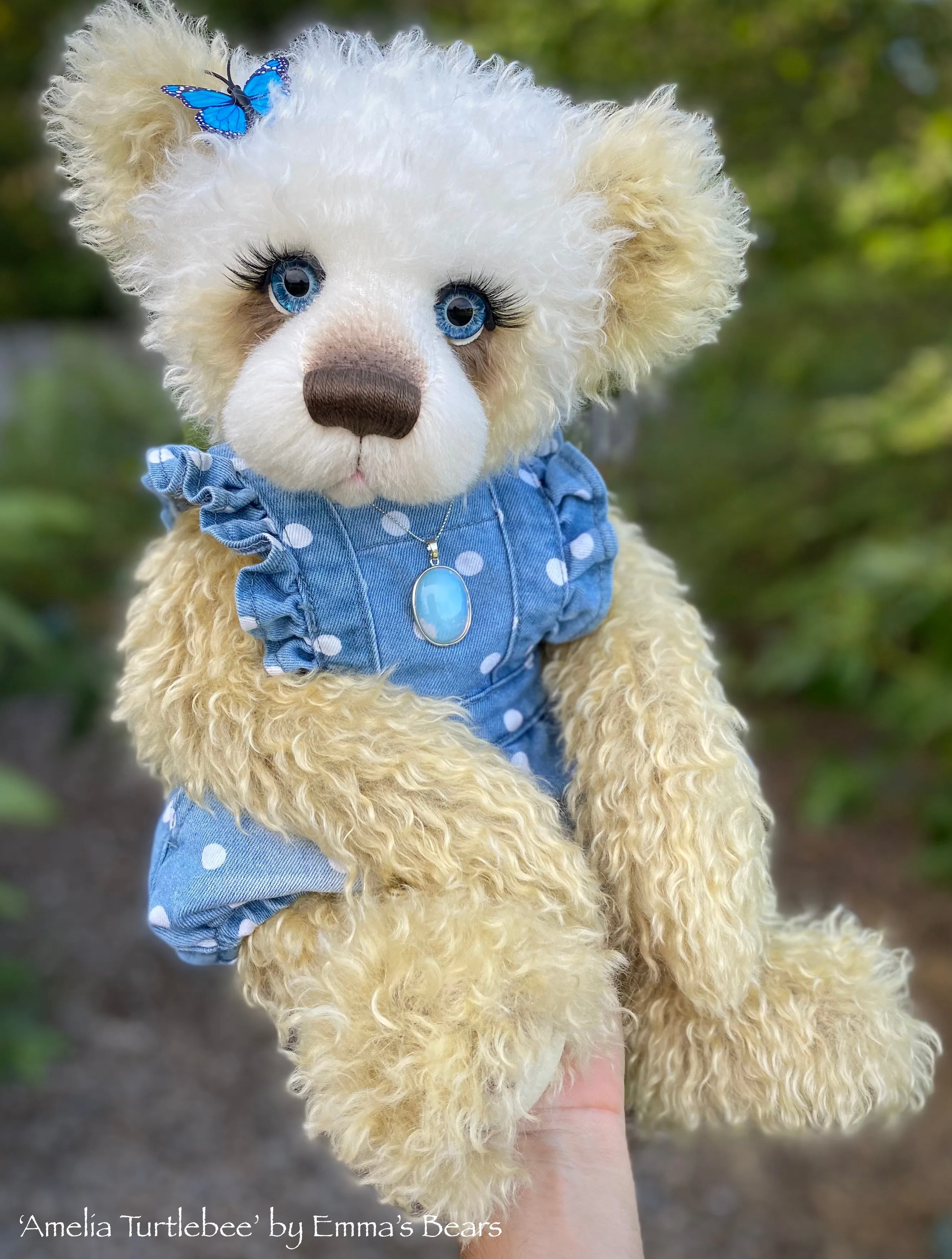 Amelia Turtlebee - 21" Curlylocks Mohair Artist Bear by Emma's Bears - OOAK