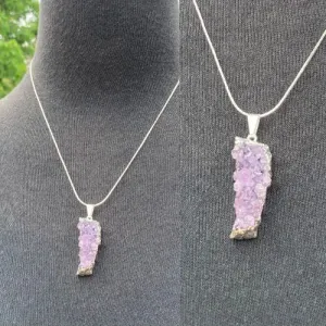 Amethyst Druzy Silver Plated (small); by Laura Leonard Originals