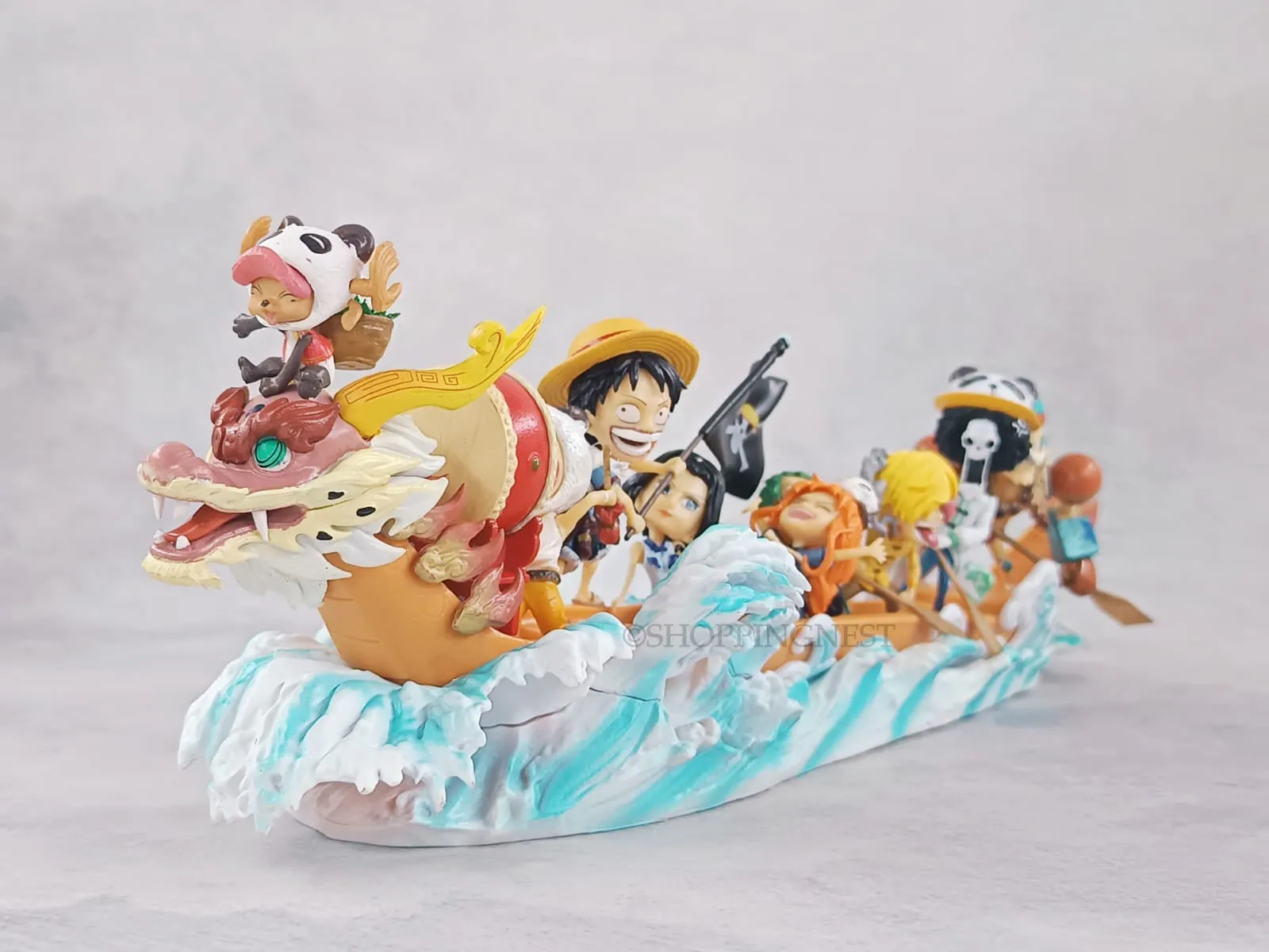 Anime One Piece Luffy Nami Usoop Sanji Roronoa Zoro Chopper Robin Franky Brook Jinbe Loong Boat Ver.Action Figure Model Toy Doll