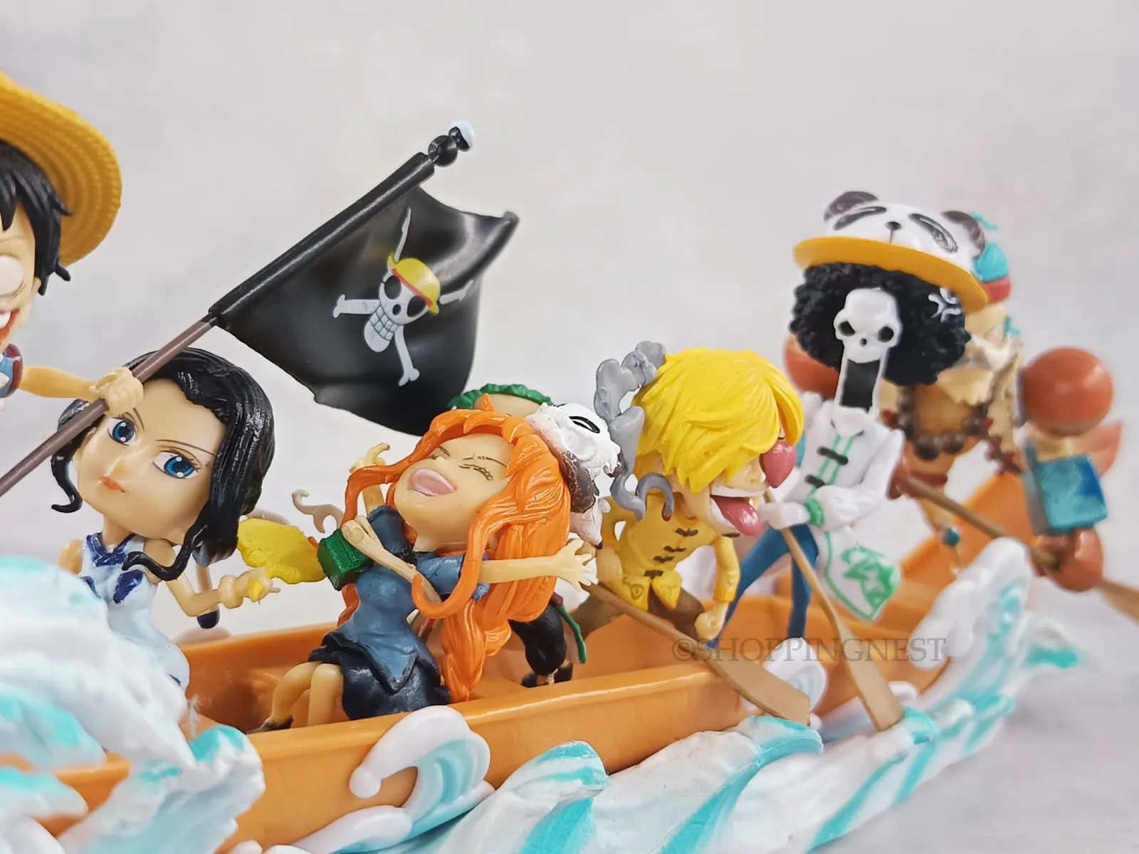 Anime One Piece Luffy Nami Usoop Sanji Roronoa Zoro Chopper Robin Franky Brook Jinbe Loong Boat Ver.Action Figure Model Toy Doll