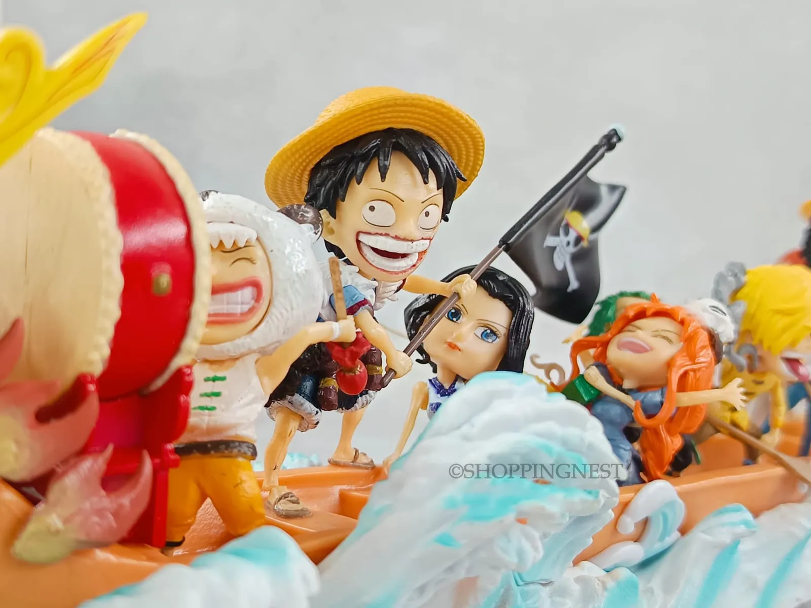 Anime One Piece Luffy Nami Usoop Sanji Roronoa Zoro Chopper Robin Franky Brook Jinbe Loong Boat Ver.Action Figure Model Toy Doll