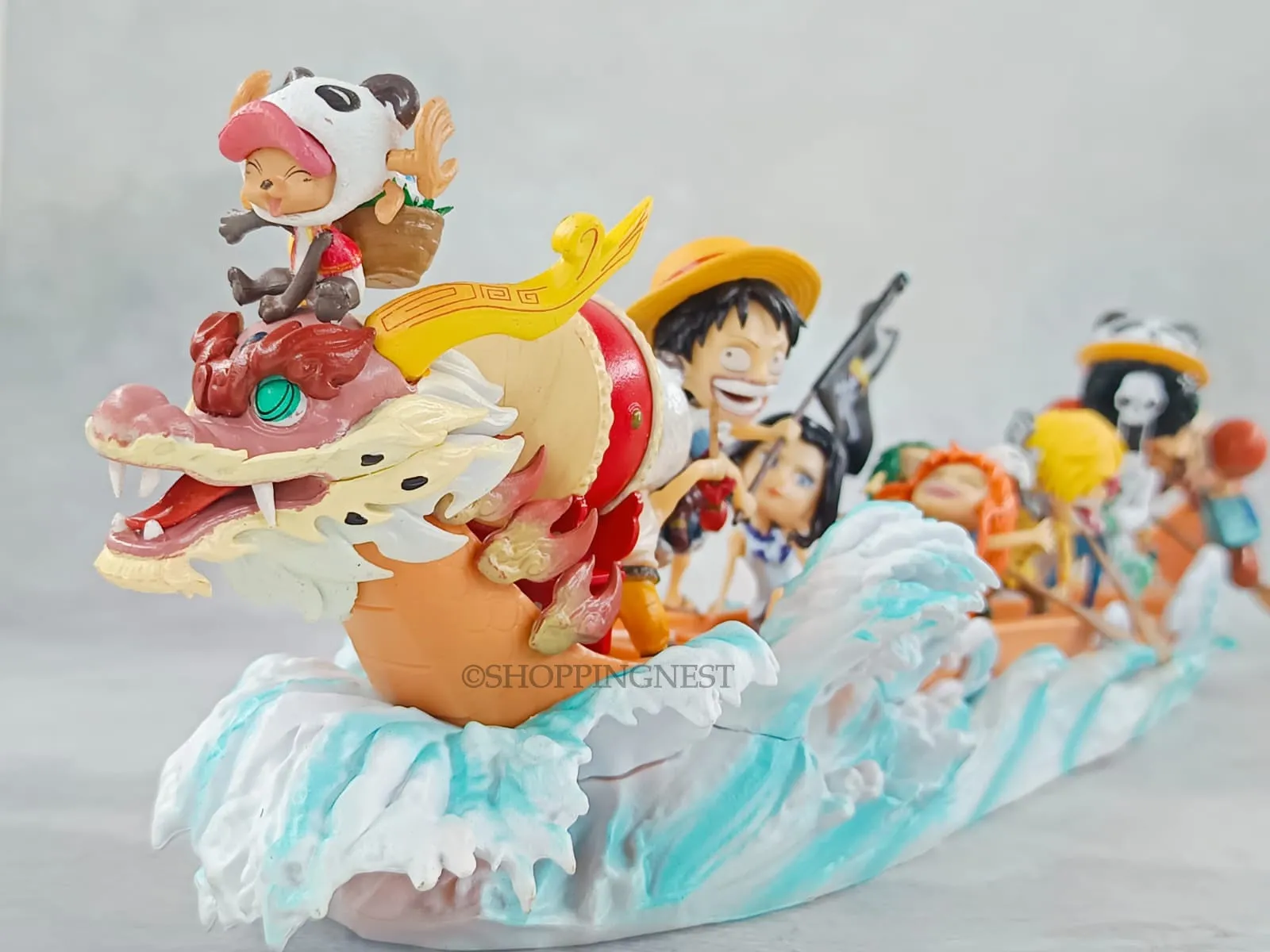 Anime One Piece Luffy Nami Usoop Sanji Roronoa Zoro Chopper Robin Franky Brook Jinbe Loong Boat Ver.Action Figure Model Toy Doll