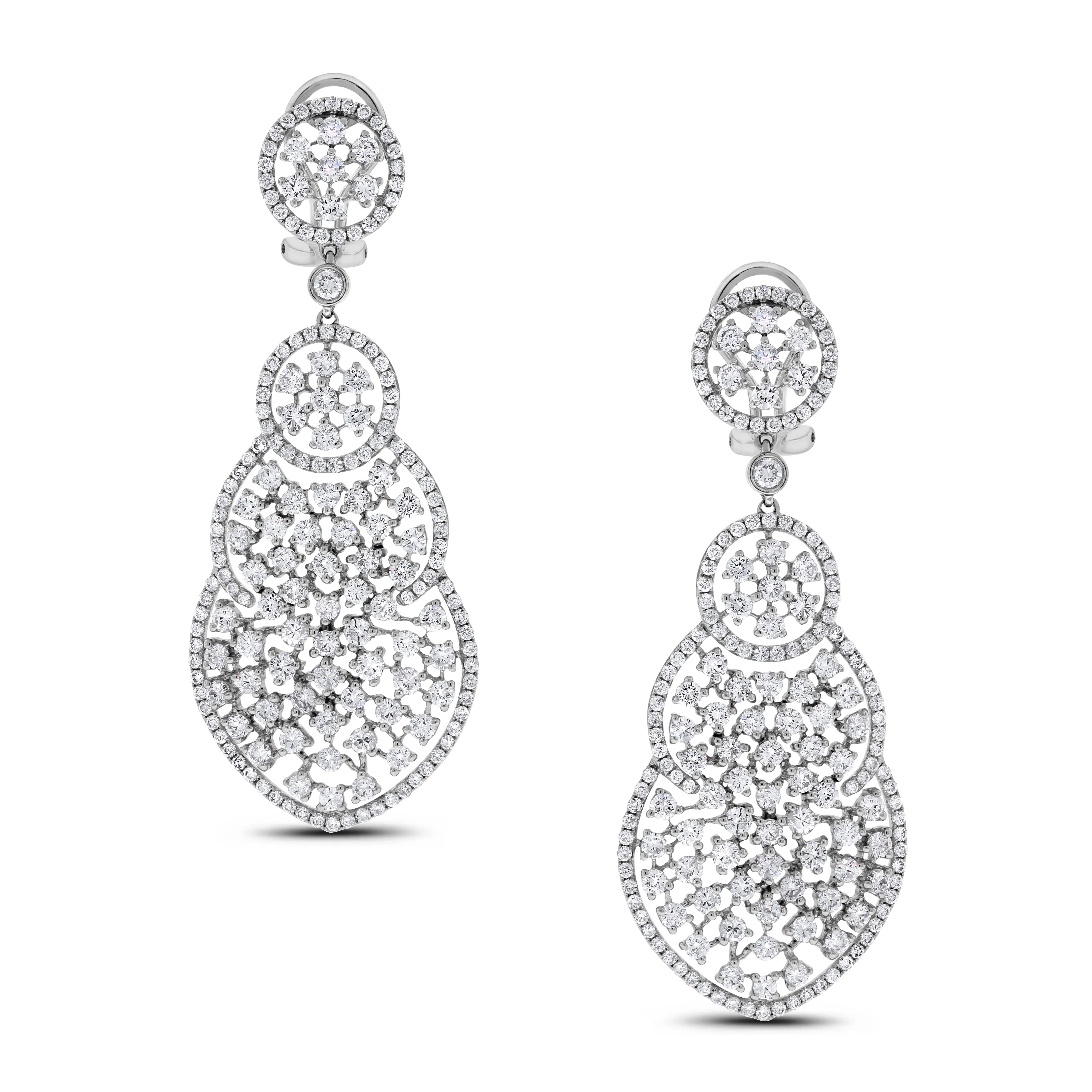 Beauvince Diane Diamond Earrings (9.00 ct Diamonds) in White Gold