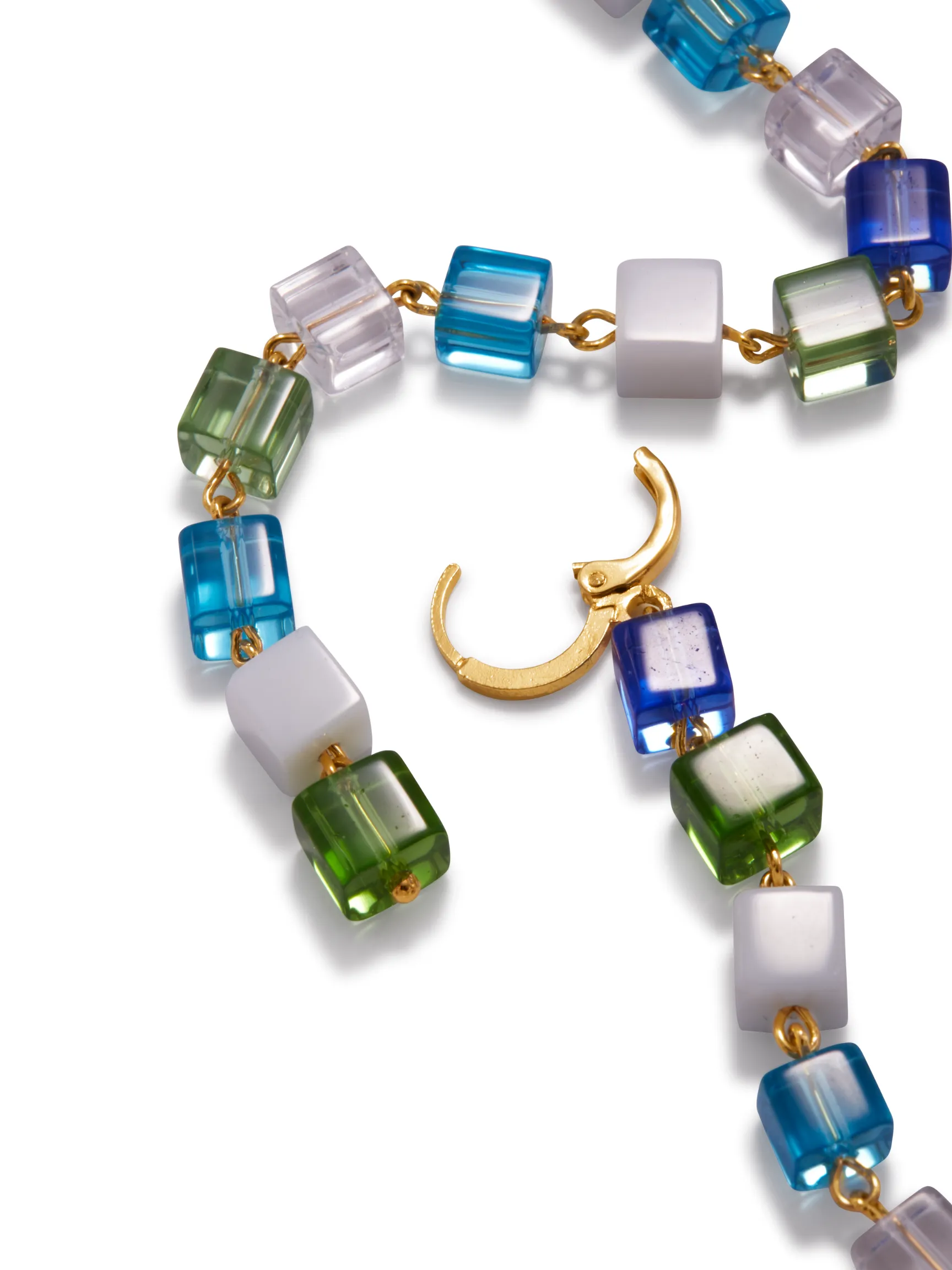 Blue Hue Building Block Drop Earrings