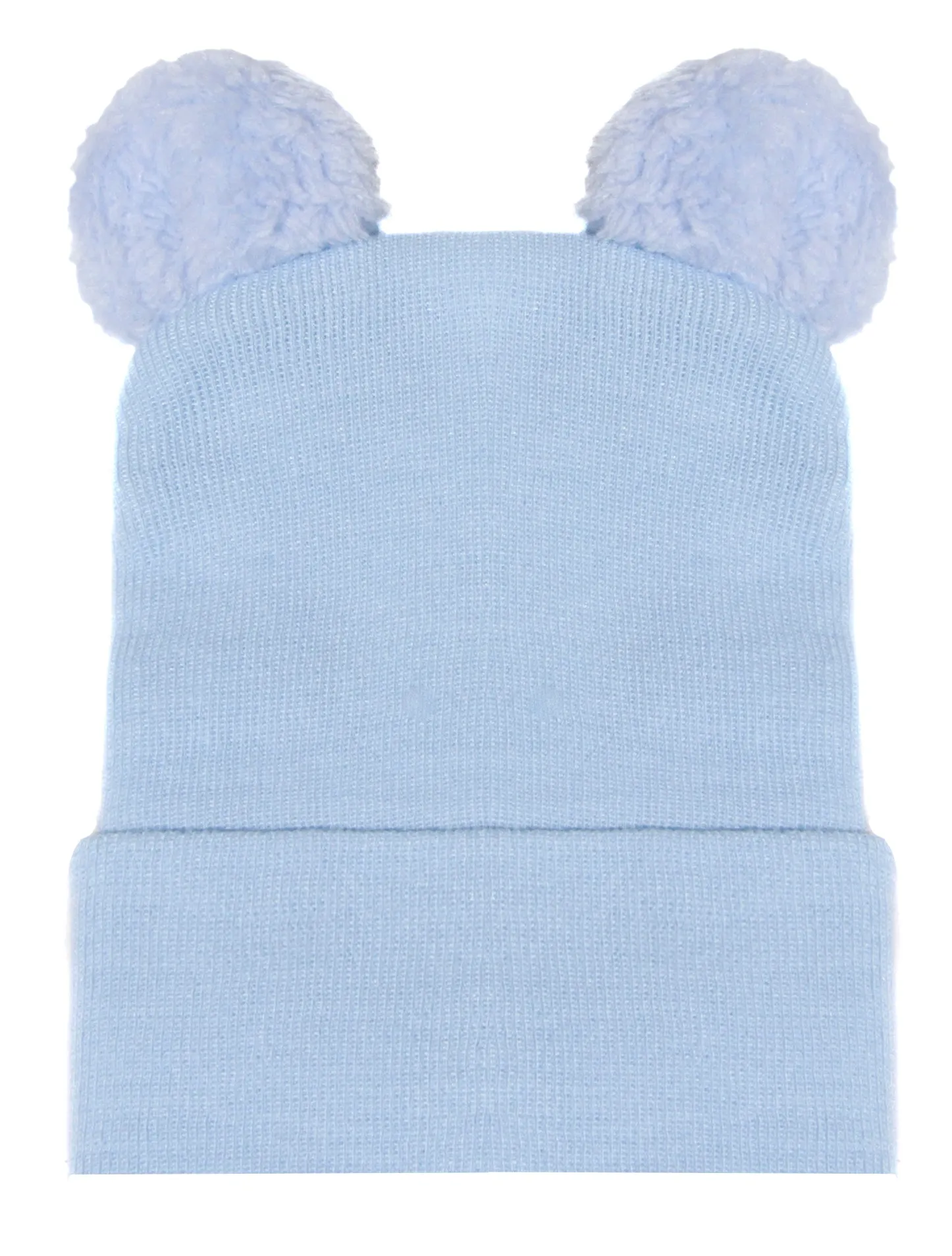 Blue Newborn Baby Beanie Hospital Hat With Fuzzy Bear Ear, Blue Nursery Beanie Infant Hat Newborn Beanie For Boys