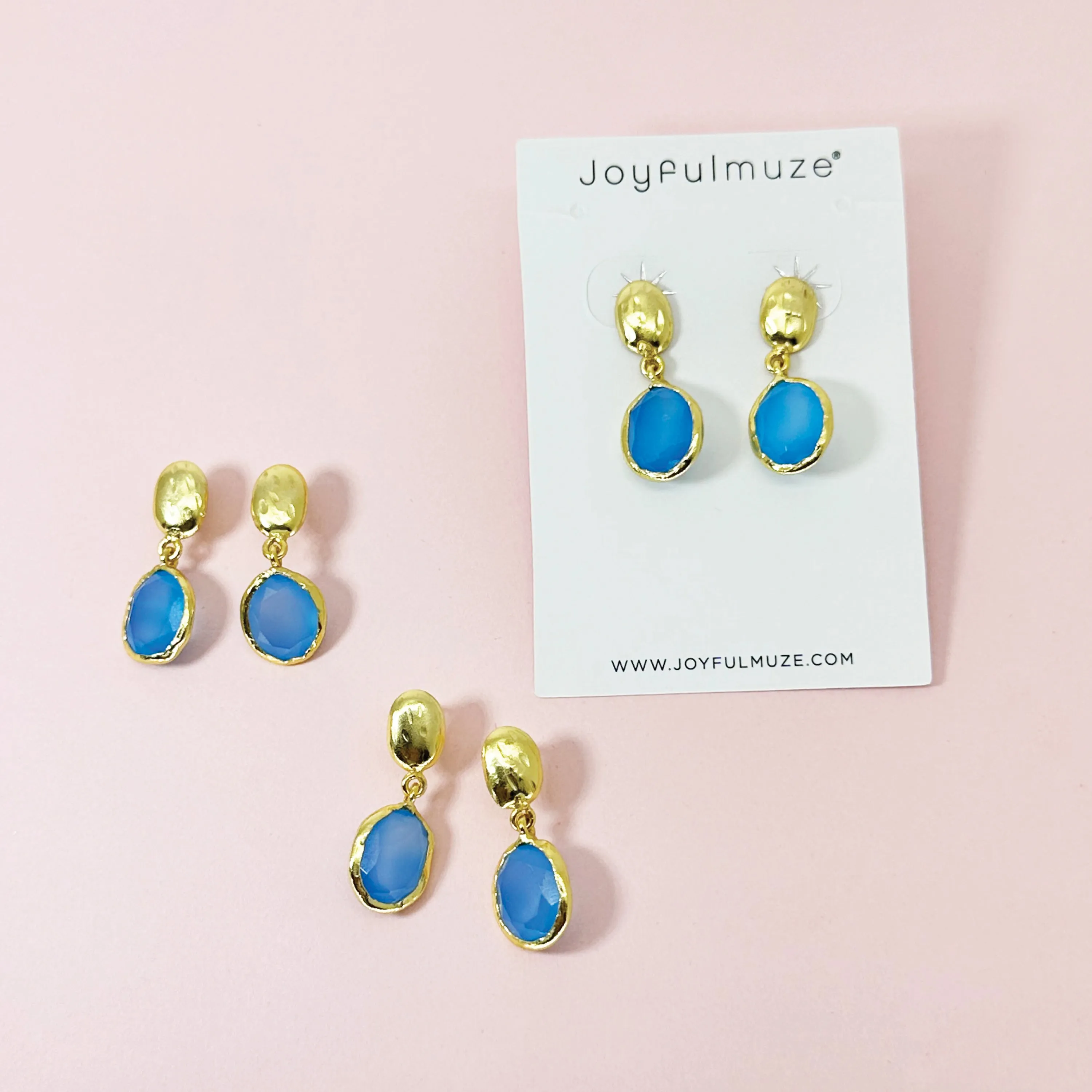 Blue Onyx Earrings