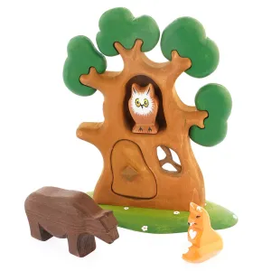 Bumbu Ancient Wooden Oak Tree Set with Animals