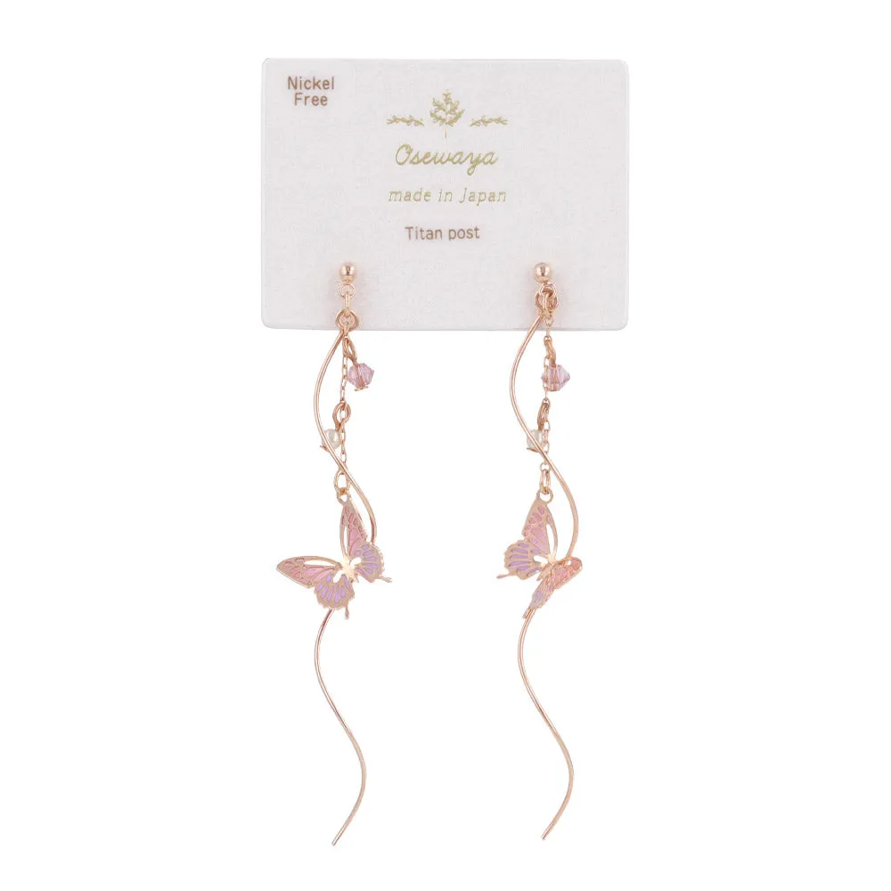 Butterfly Linear Drop Earrings