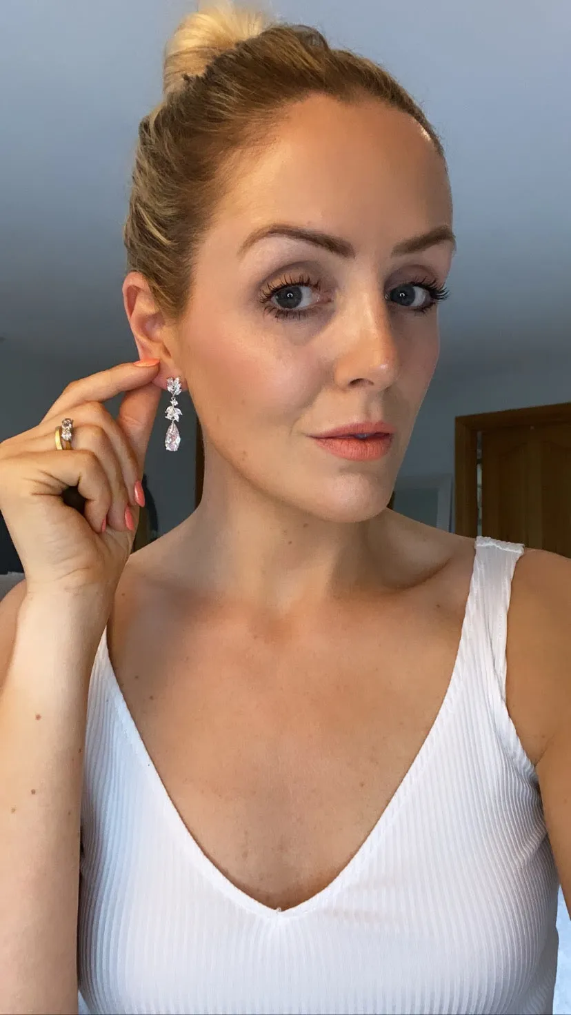 Caroline - Silver Diamanté Earring