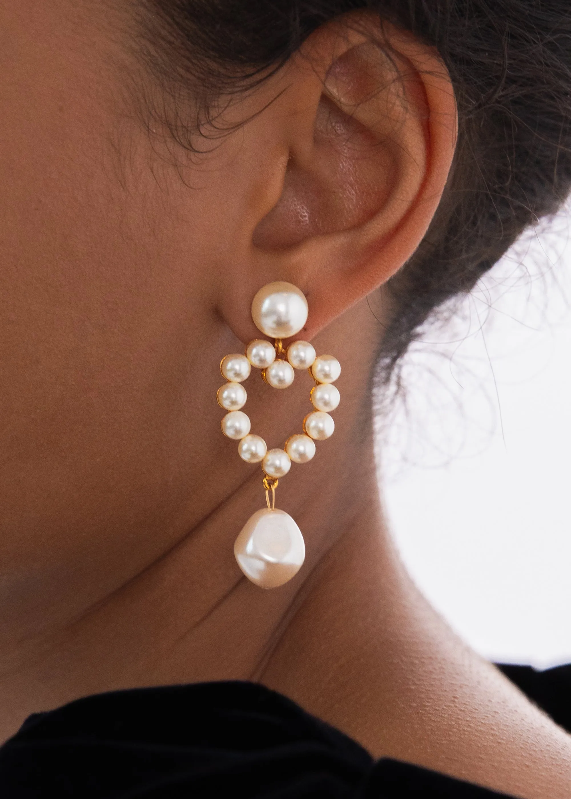 Casey Earrings -- Pearl