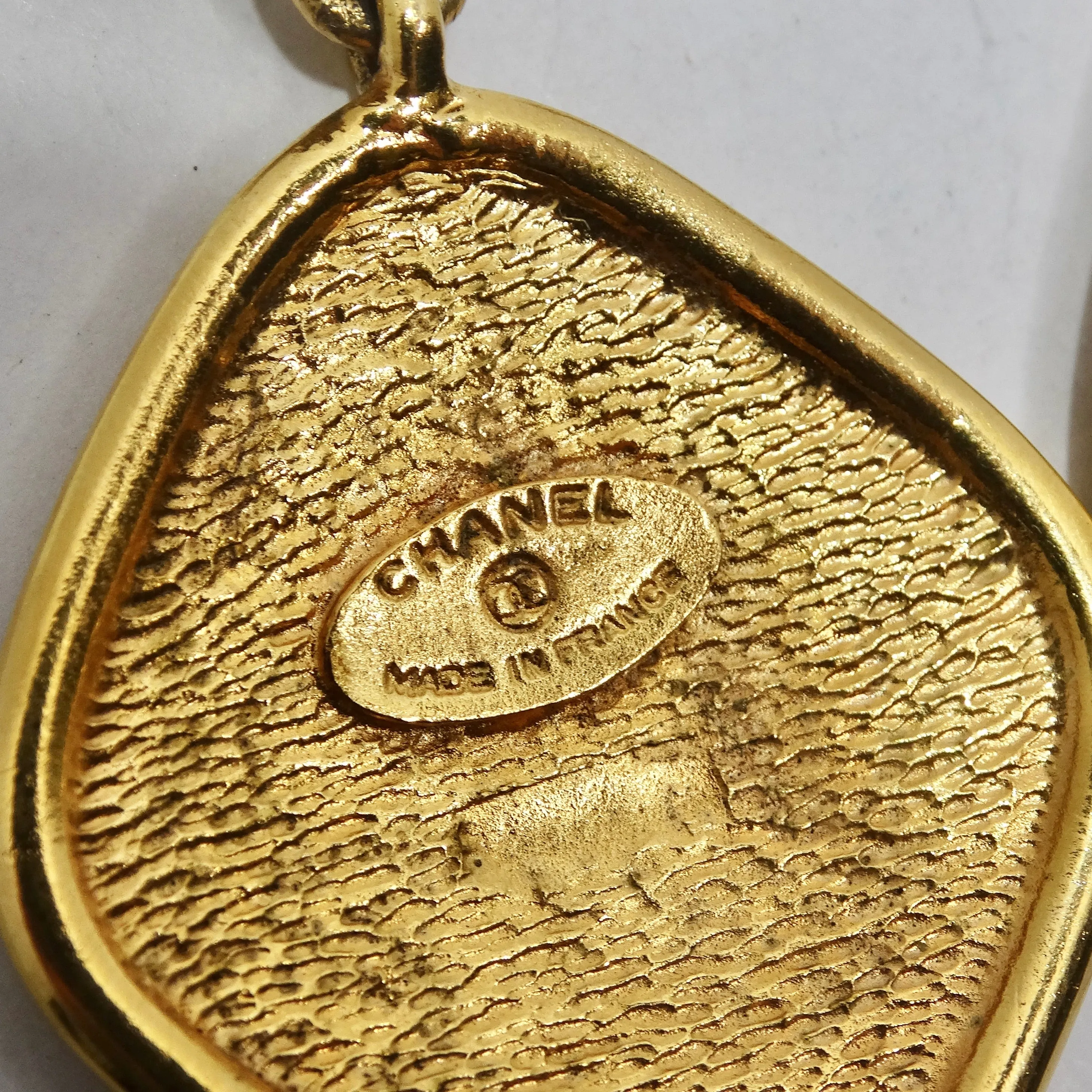 Chanel 31 Rue Cambon CC Gold Tone Clip On Drop Earrings