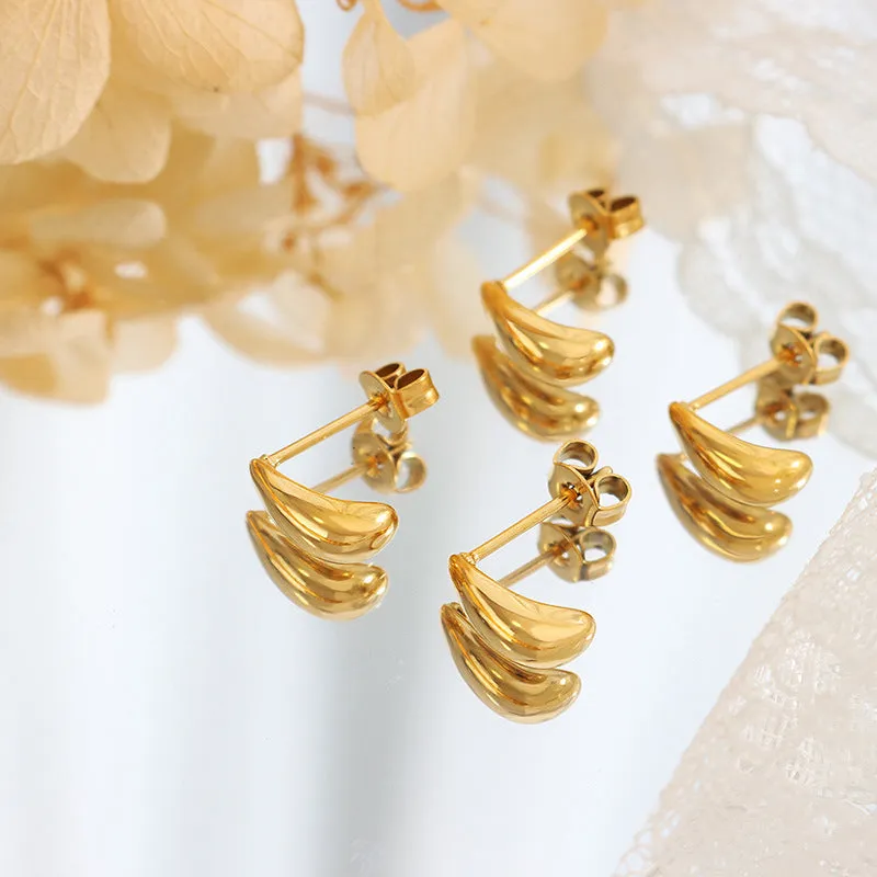 Chic Water Drop Stud Earrings for Women