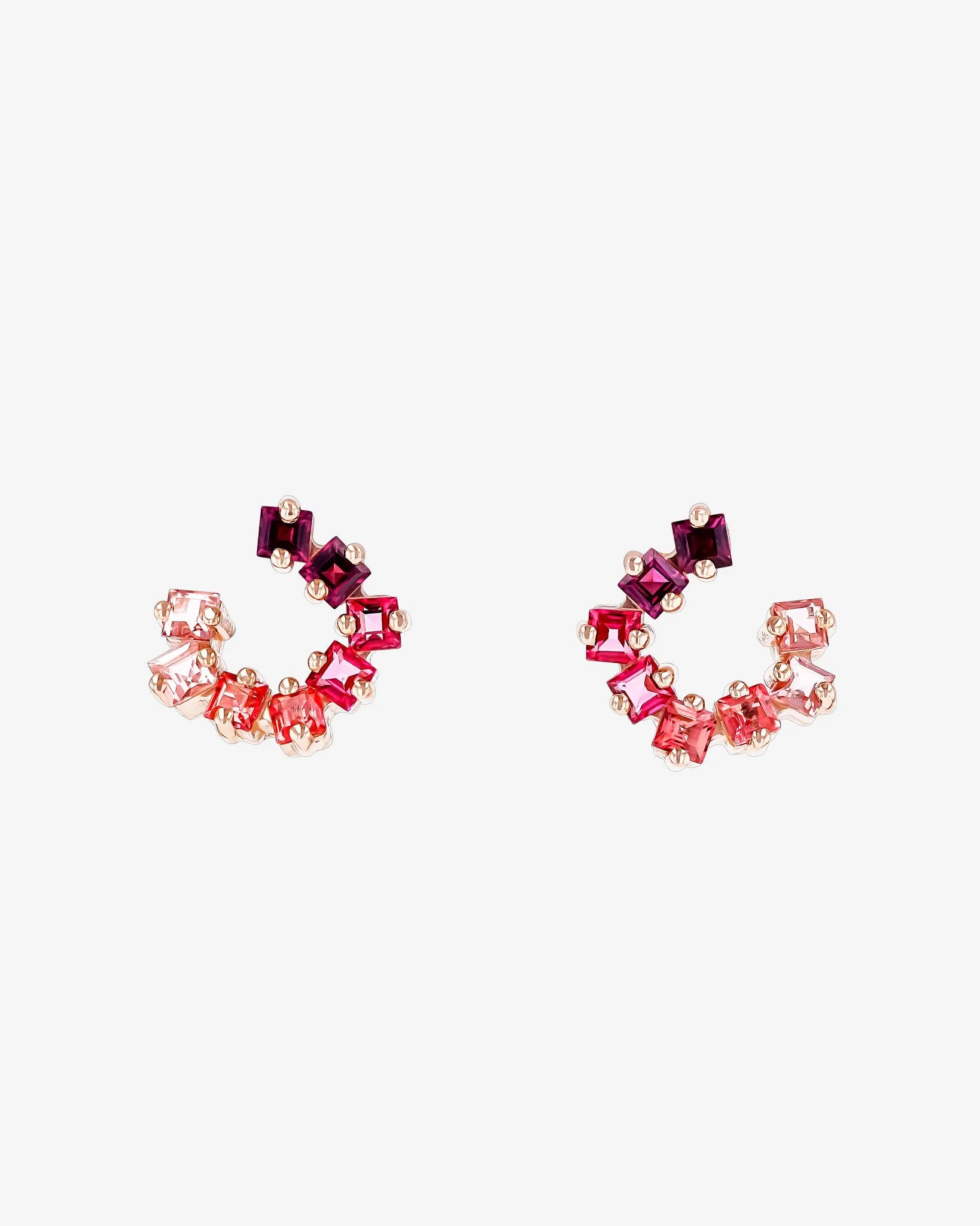 Cierra Red Ombre Mini Sideways Hoops