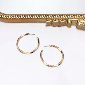 City Day Large Gold Tone Hoop Earrings