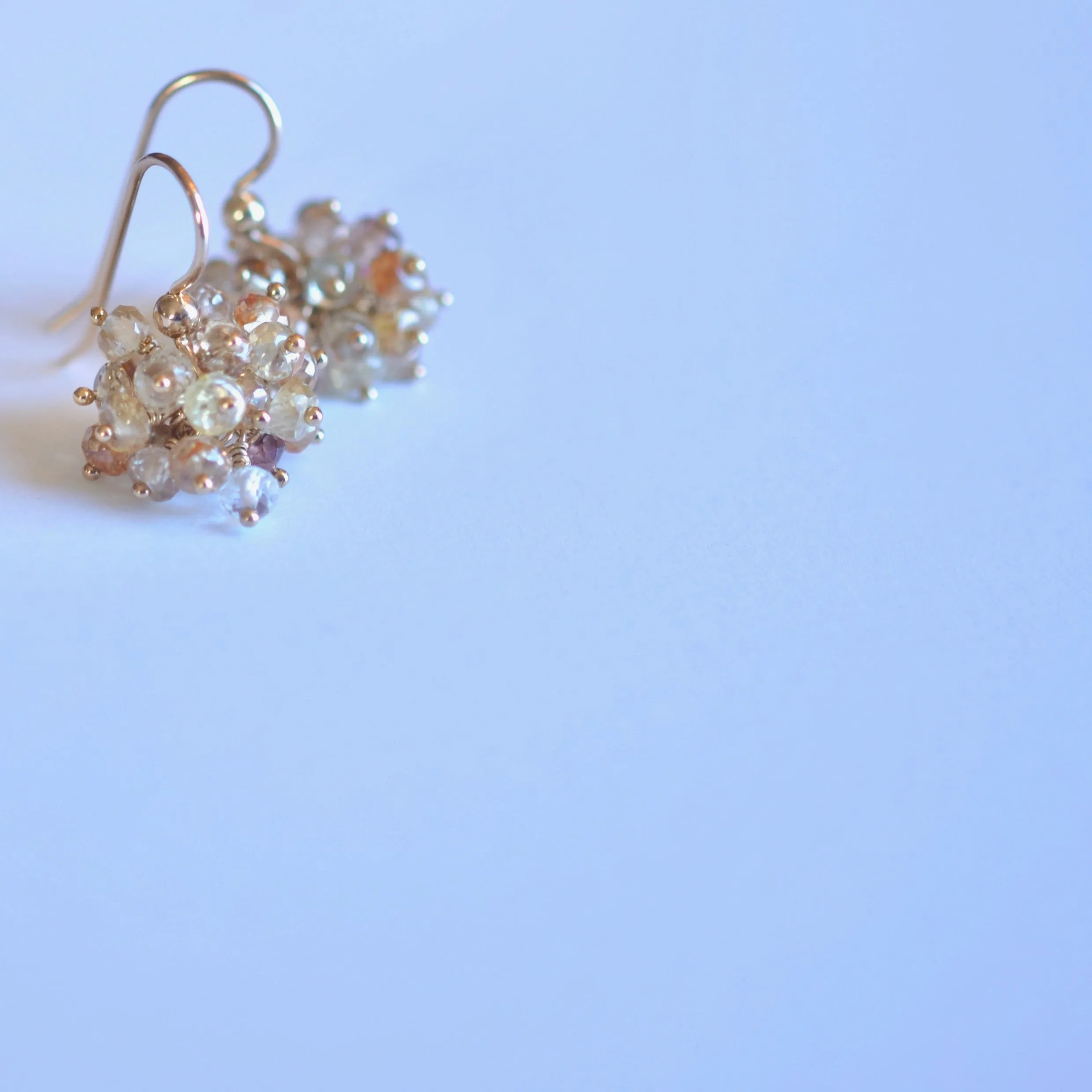 Claudia - Zircon, 14k Gold Filled Earrings