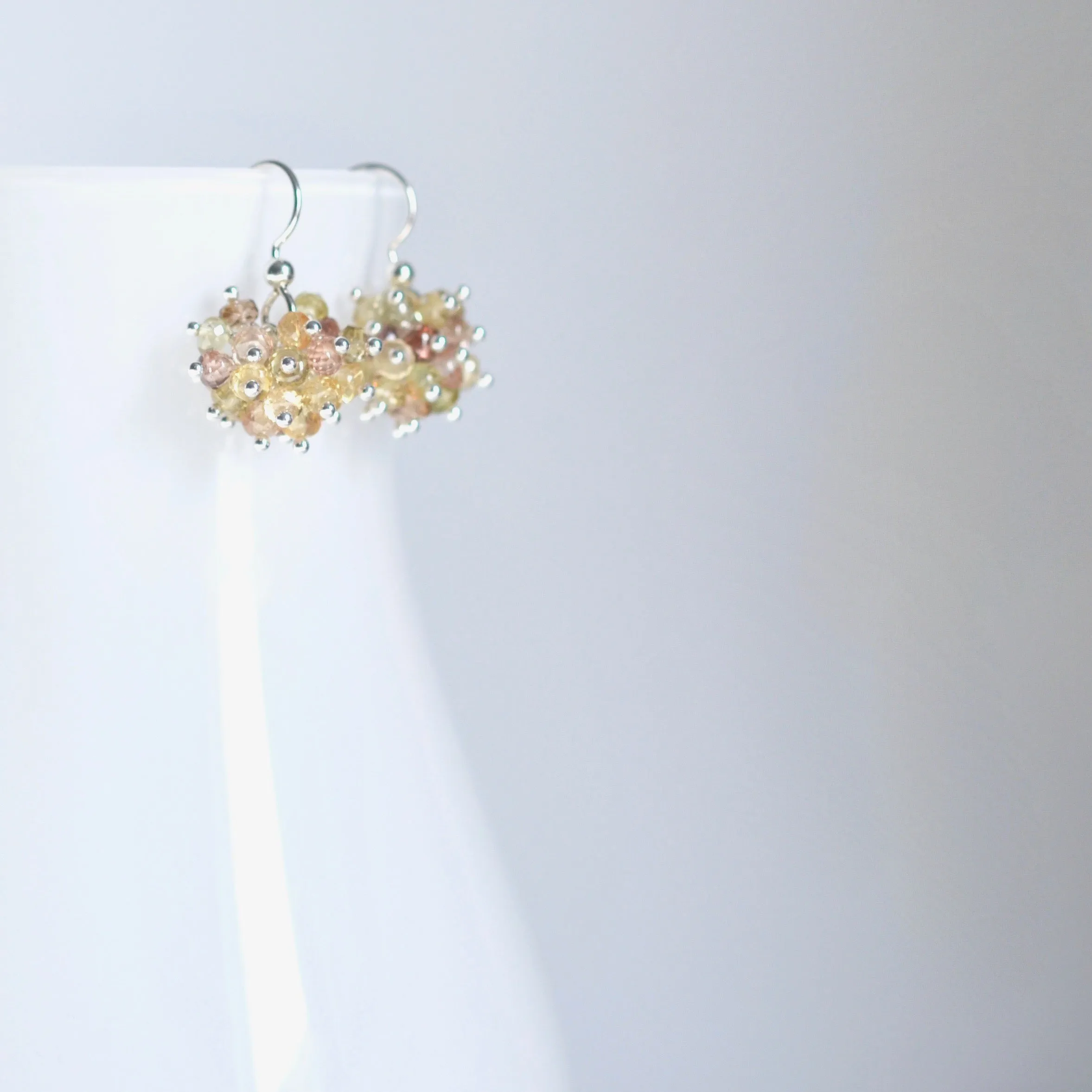 Claudia - Zircon, Sterling Silver Earrings