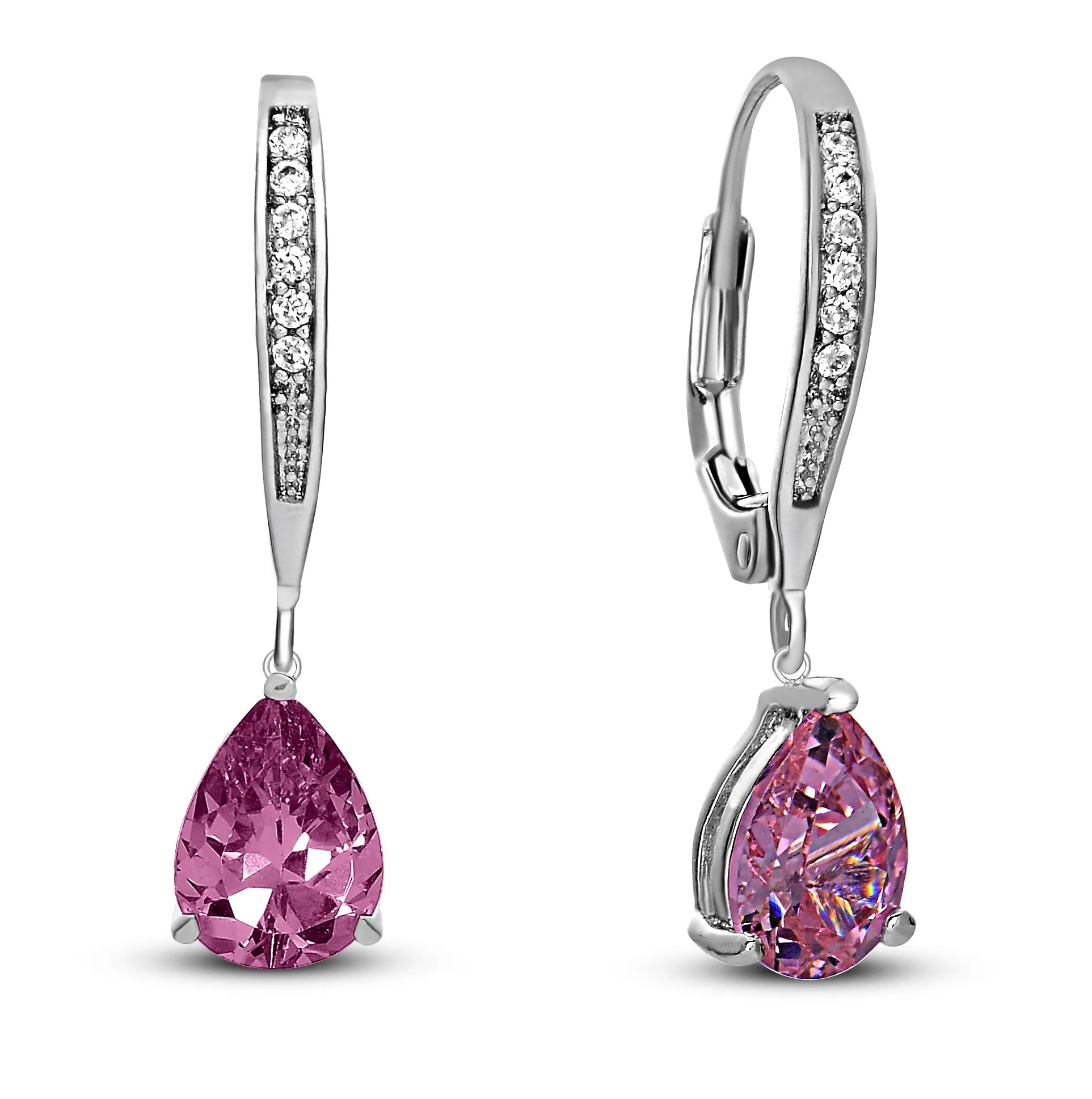 Constance Teardrop Cubic Zirconia Dangling Earrings