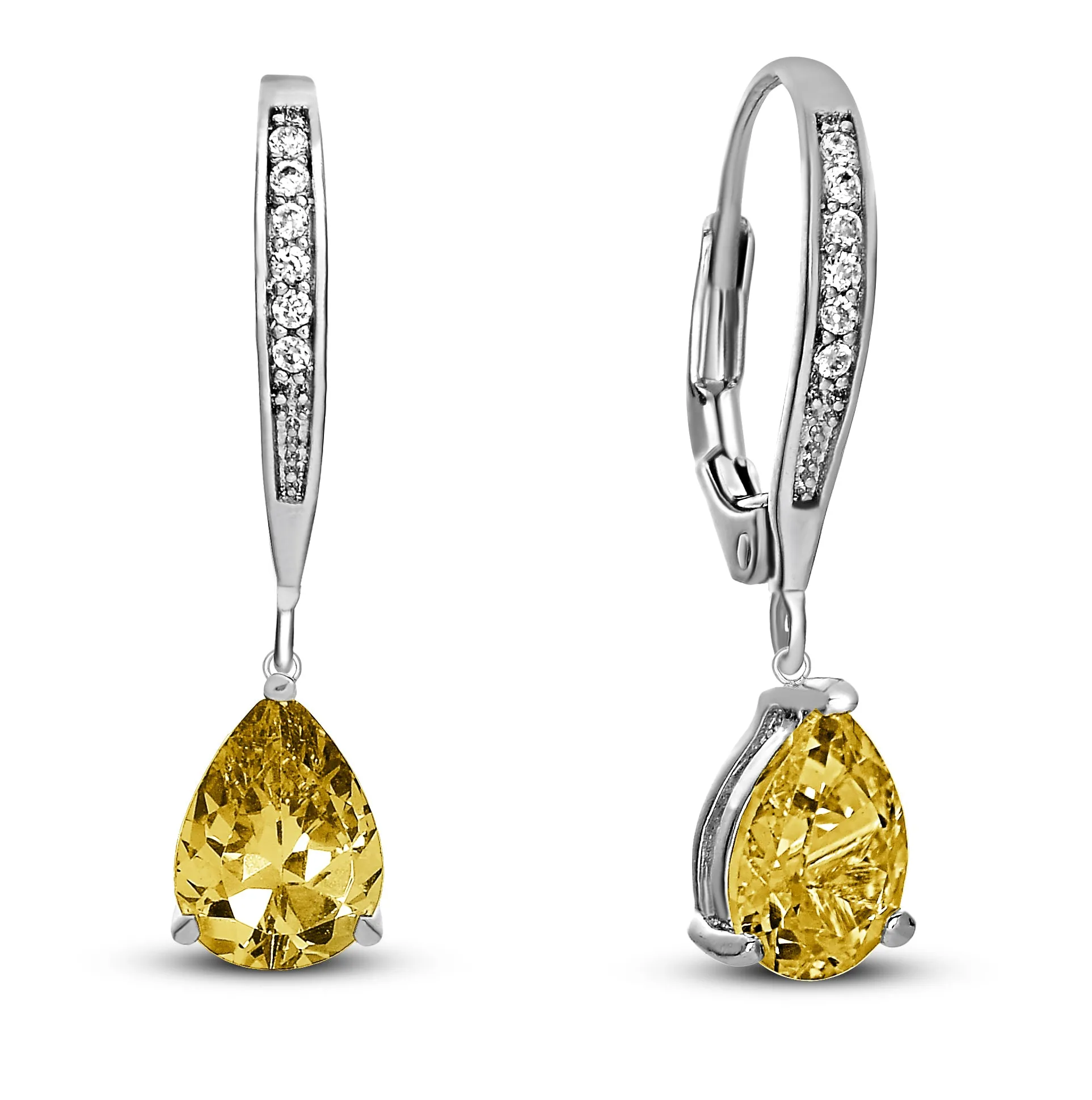 Constance Teardrop Cubic Zirconia Dangling Earrings