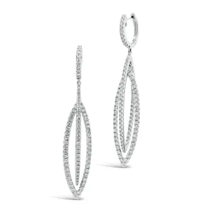 Diamond Double Marquise Drop Earrings