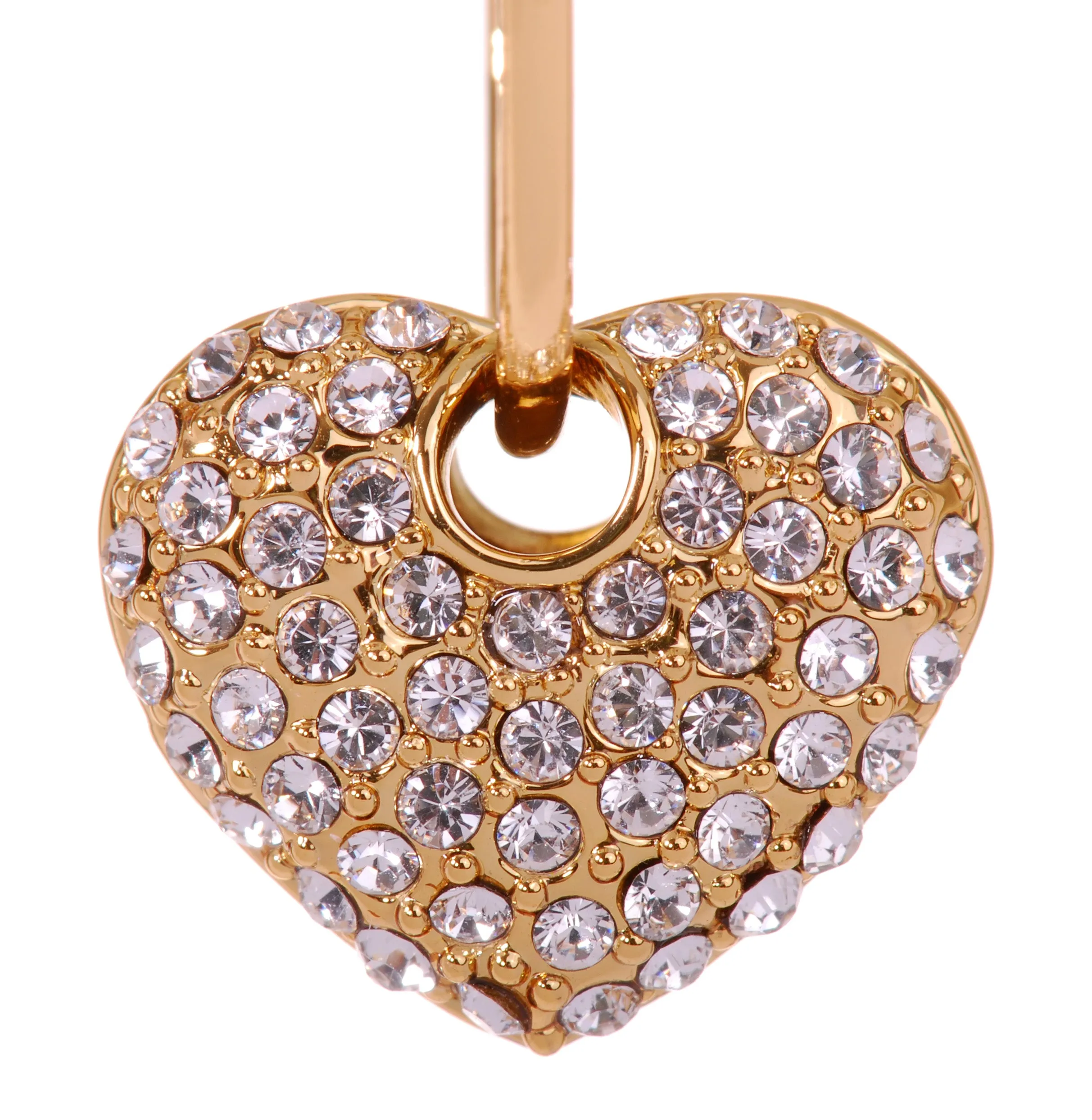 E7117 18K Gold Swarovski Elements Heart Earring