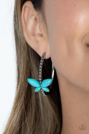 Earrings Bohemian Butterfly - Blue E295