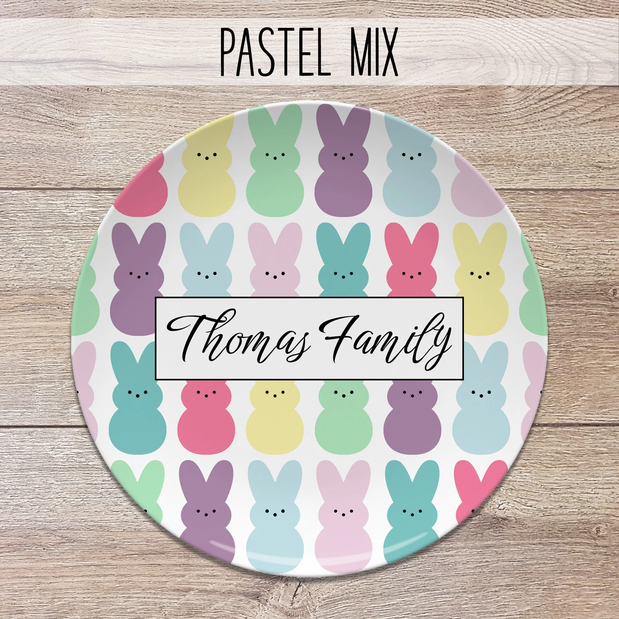 Easter Plates, Bunny Personalized Plates