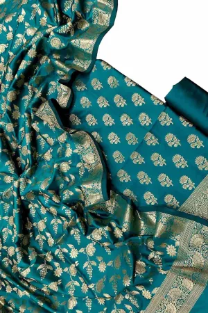 Elegant Blue Banarasi Silk Suit