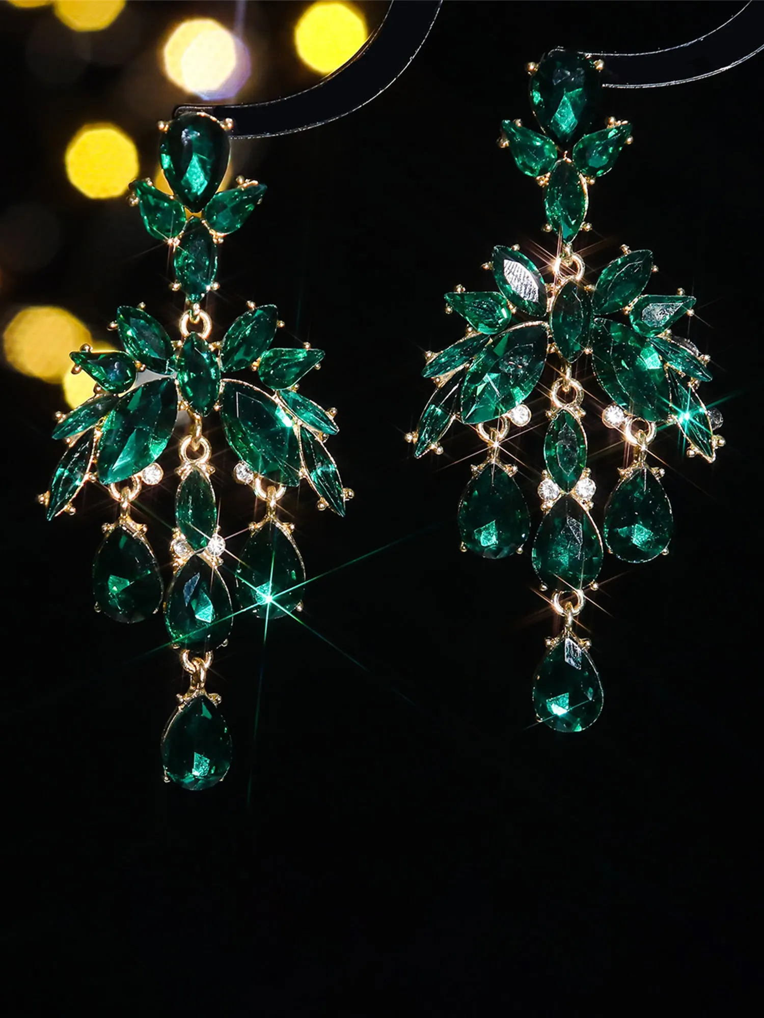 Elegant Colorful Rhinestone Drop Earrings