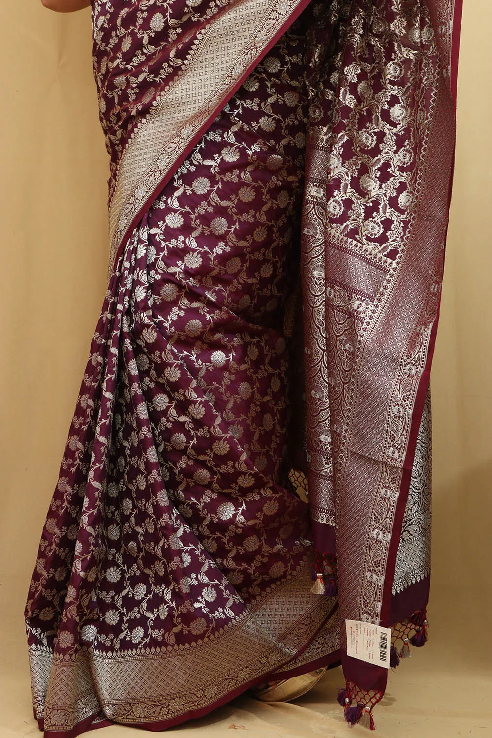 Elegant Purple Banarasi Silk Saree