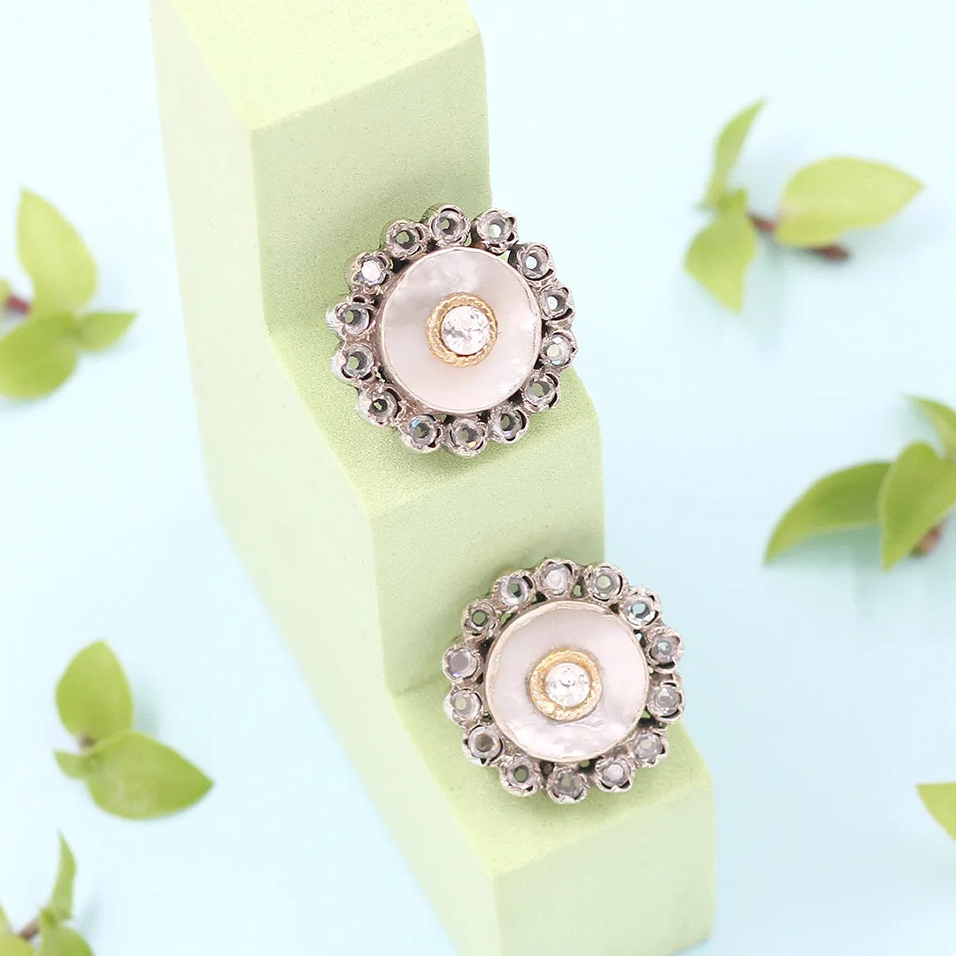 Elegant Simplicity: Silver Handmade Stud Earrings