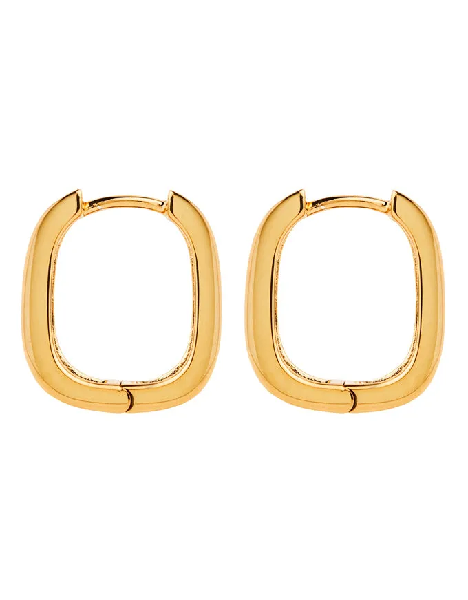 Elysium Yellow Gold Hoops