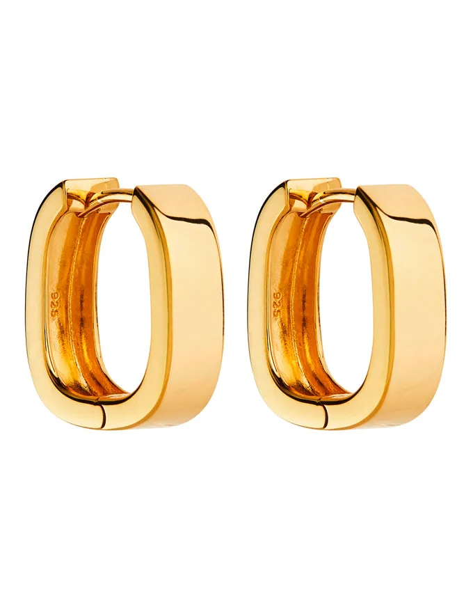 Elysium Yellow Gold Hoops