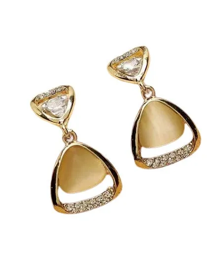 Ethnic Wear Gold Plated Drop Earring For Women (Lightweight)