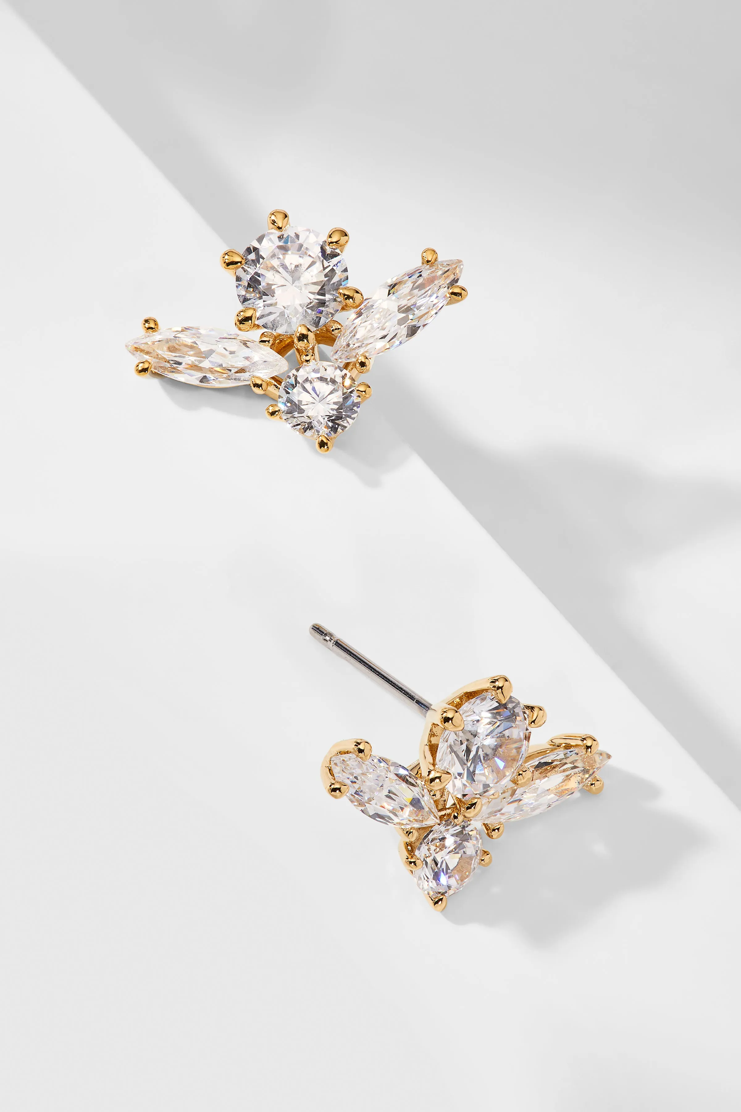 EVELYN CLUSTER CZ STUD EARRINGS